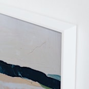 "Moving Mountains II" - Art Print in Dark Sky Blue by Kayla King - Frame Close-up