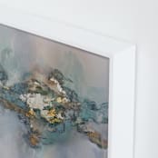 "Lighten up" - Art Print in Seafoam Green by Christine Olmstead - Frame Close-up