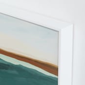 "Fall Abstract Seascape" - Art Print in Rust by Caryn Owen - Frame Close-up