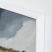 "Dusk In The Chisos" - Art Print in Indigo by Kati Ramer - Frame Close-up
