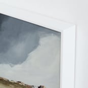 "Dusk In The Chisos" - Art Print in Indigo by Kati Ramer - Frame Close-up