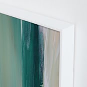 "Emerald Blades" - Art Print in Teal by Artsy Canvas Girl Designs - Frame Close-up