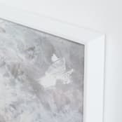 "Melody in White" - Art Print in white grey by Teodora Guererra - Frame Close-up