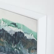 "Scape of the Land " - Art Print in Agate Blue by Jennifer Daily - Frame Close-up