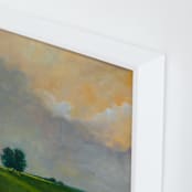"Together at Sunrise" - Art Print in Illuminated Green by Stephanie Goos Johnson - Frame Close-up