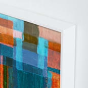 "Patches" - Art Print in Denim blue by Bethania Lima - Frame Close-up