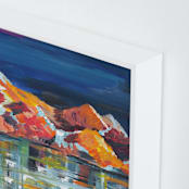 "Midnight Mountains" - Art Print in Midnight Blue by Holly Royval - Frame Close-up