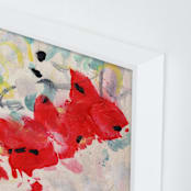 "gathering" - Art Print in Cherry Red by Lindsay Megahed - Frame Close-up