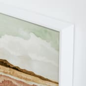 "Wetland" - Art Print in Golden Green by Field and Sky - Frame Close-up