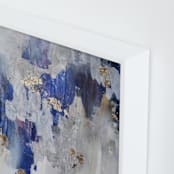 "North Gold" - Art Print in North Blue by Christine Olmstead - Frame Close-up