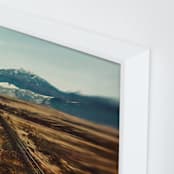"Railroad Sliver" - Art Print in earth by Stacy Kron - Frame Close-up
