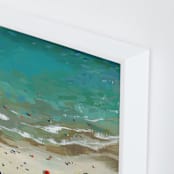 "Beach Confetti" - Art Print in Aqua by BROOK PAGE - Frame Close-up