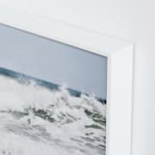 "Crash & Curl I" - Art Print in Soft Teal by Charlotte Mello Stevenson - Frame Close-up