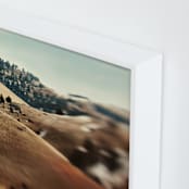 "Montana Lone Tree" - Art Print in Earthy Browns by Stacy Kron - Frame Close-up