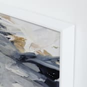 "Fresh Start 2022" - Art Print in coastal neutrals by Teodora Guererra - Frame Close-up