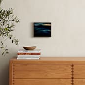"The Uniqueness of Waves IV" - Art Print in Dark Sea Blue by Tal Paz-Fridman - In a Room