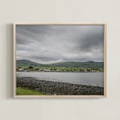 "Ireland VI" - Art Print in Sky Gray by Taryn Schumacher - Framed