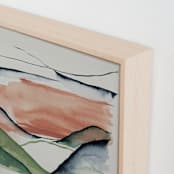 "Abstract Sunrise in the Hills" - Art Print in Blush by Janelle Cunningham - Frame Close-up