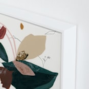 "I Wandered in the Forest" - Art Print in Forest Green by Sarah McInroe - Frame Close-up