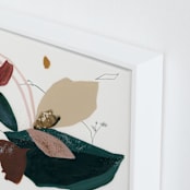 "I Wandered in the Forest" - Art Print in Forest Green by Sarah McInroe - Frame Close-up