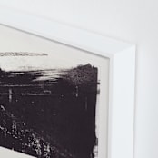 "Modern Lithograph" - Art Print in Black, Brocken White by Marta Crea - Frame Close-up