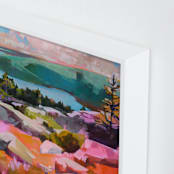 "Look Out" - Art Print in Coral by Jess Franks - Frame Close-up