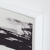"Abstract Lithograph" - Art Print in Black, White by Marta Crea - Frame Close-up