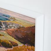 "in the nick of time" - Art Print in ochre by Jess Franks - Frame Close-up