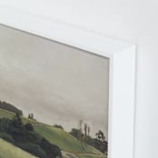 "Peaceful Vines" - Art Print in warm sky by Amanda Phelps - Frame Close-up