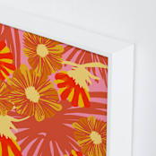 "Electric Bloom" - Art Print in Paprika by Deborah Velasquez - Frame Close-up
