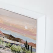 "Arizona Desert Sunset" - Art Print in Dusty Rose by Shina Choi - Frame Close-up