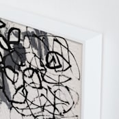 "Wandering" - Art Print in Black by Kristi Visser - Frame Close-up