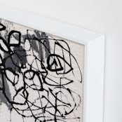 "Wandering" - Art Print in Black by Kristi Visser - Frame Close-up