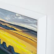 "Amber Fields" - Art Print in Amber by Holly Whitcomb - Frame Close-up