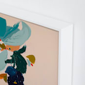 "Spring Botanical Series #3" - Art Print in Peach by Caryn Owen - Frame Close-up