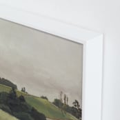 "Peaceful Vines" - Art Print in warm sky by Amanda Phelps - Frame Close-up