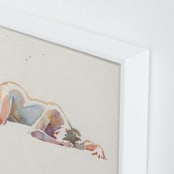 "Melancolia" - Art Print in nude pink by Catilustre - Frame Close-up