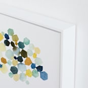 "Hexagon Cluster II" - Art Print in Yellow by Yao Cheng Design - Frame Close-up
