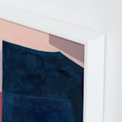 "That Time we Slipped Under the Ocean" - Art Print in Indigo Ocean by Christina Flowers - Frame Close-up