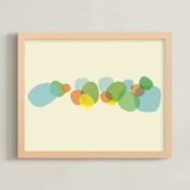 "Organics_3-01" - Art Print in powdery pastels by Alain Castoriano - Framed