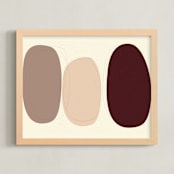 "Yoruba-10-01" - Art Print in earthy colors by Alain Castoriano - Framed