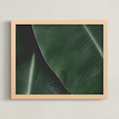 "Leafy Lana" - Art Print in Leafy Green by K.Short - Framed