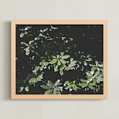 "Green Leaf Greta" - Art Print in Green Leaf by K.Short - Framed