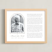 "Crossed Arch Obituary Print" - Custom Foil Print in White by Sarah Brown - Framed