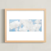 "Cumulus" - Art Print in White by Lynne Millar - Framed