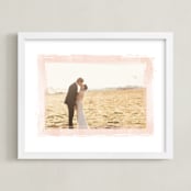 "Mod Dot Watercolor Frame" - Framed Photo in Peach by Grace Kreinbrink - Framed