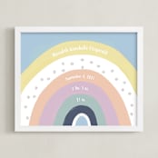 "Personalized Rainbow" - Personalized Art Print in Sunshine by Lindsay Kelly Art - Framed