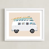"Venice Beach" - Art Print in Sand by Jenna Holcomb - Framed