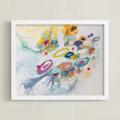 "Pipsqueak" - Art Print in Purple by Misty Hughes - Framed