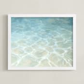 "Ankle Deep" - Art Print in Turquoise by Laura Browning - Framed